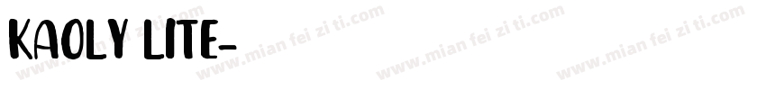 Kaoly Lite字体转换